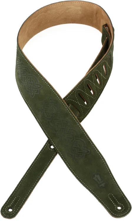 Levy's MS26CK Suede Guitar Strap - Green
