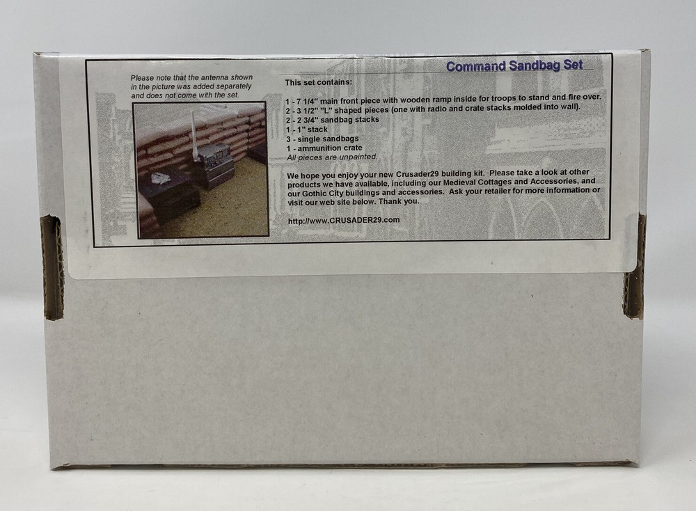 Crusader 29's Miniatures Terrain Command Sandbag Set SEALED RESIN MODEL