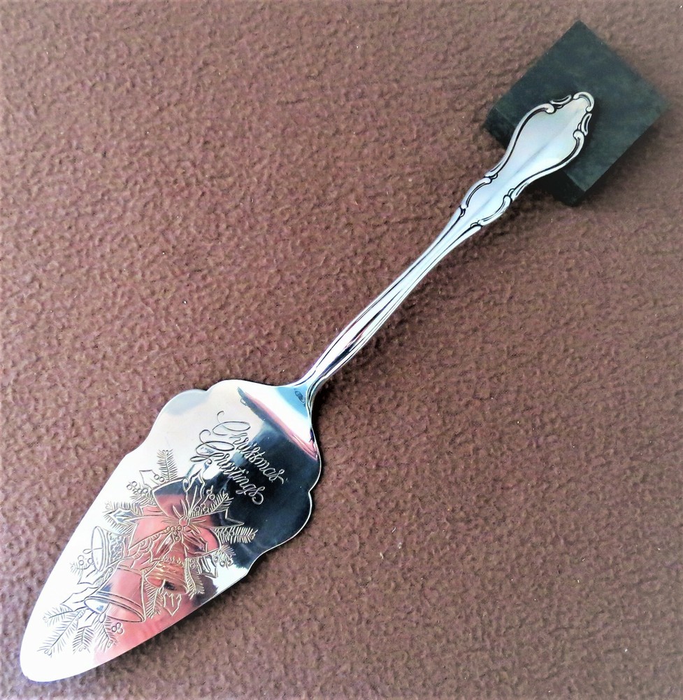 Christmas Greetings (Coventry Pattern) Pie Server by (IS):  SHIPS FREE & INSURED