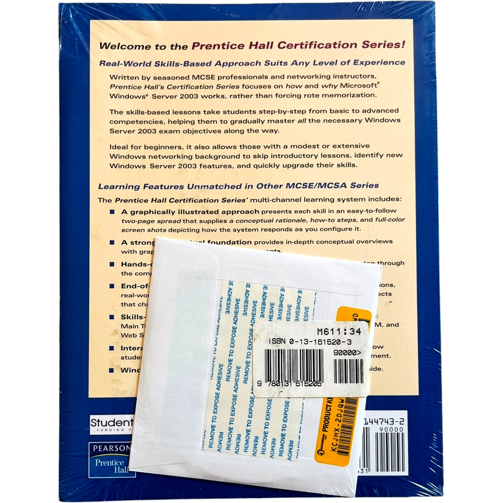 MCSE / MCSA Exam 70-290 Microsoft Windows Server 2003 Book with CD - NEW