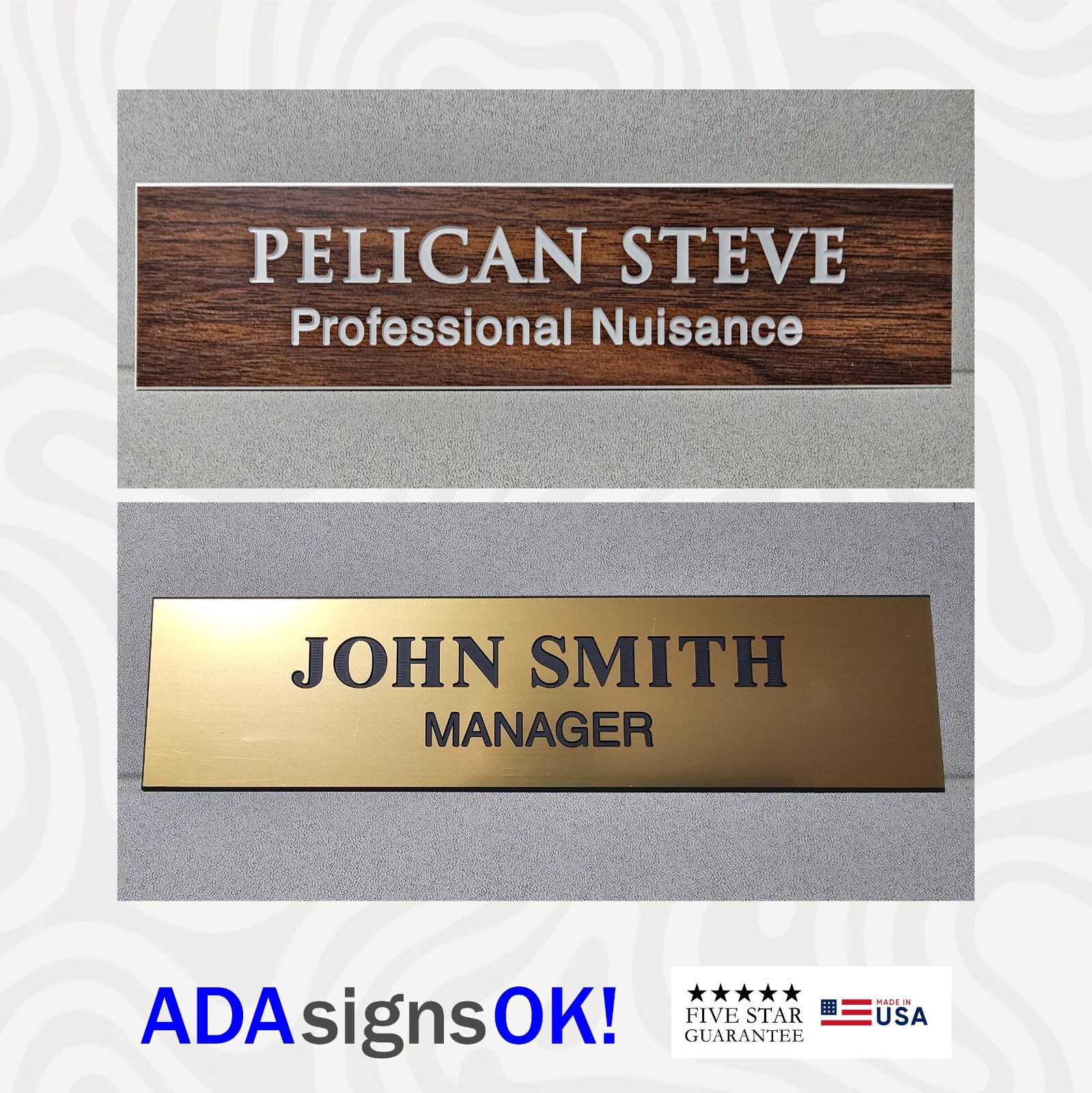 ENGRAVED SIGNS! Custom Name Plates, Plastic Labels, Office Door & Desk Plaques