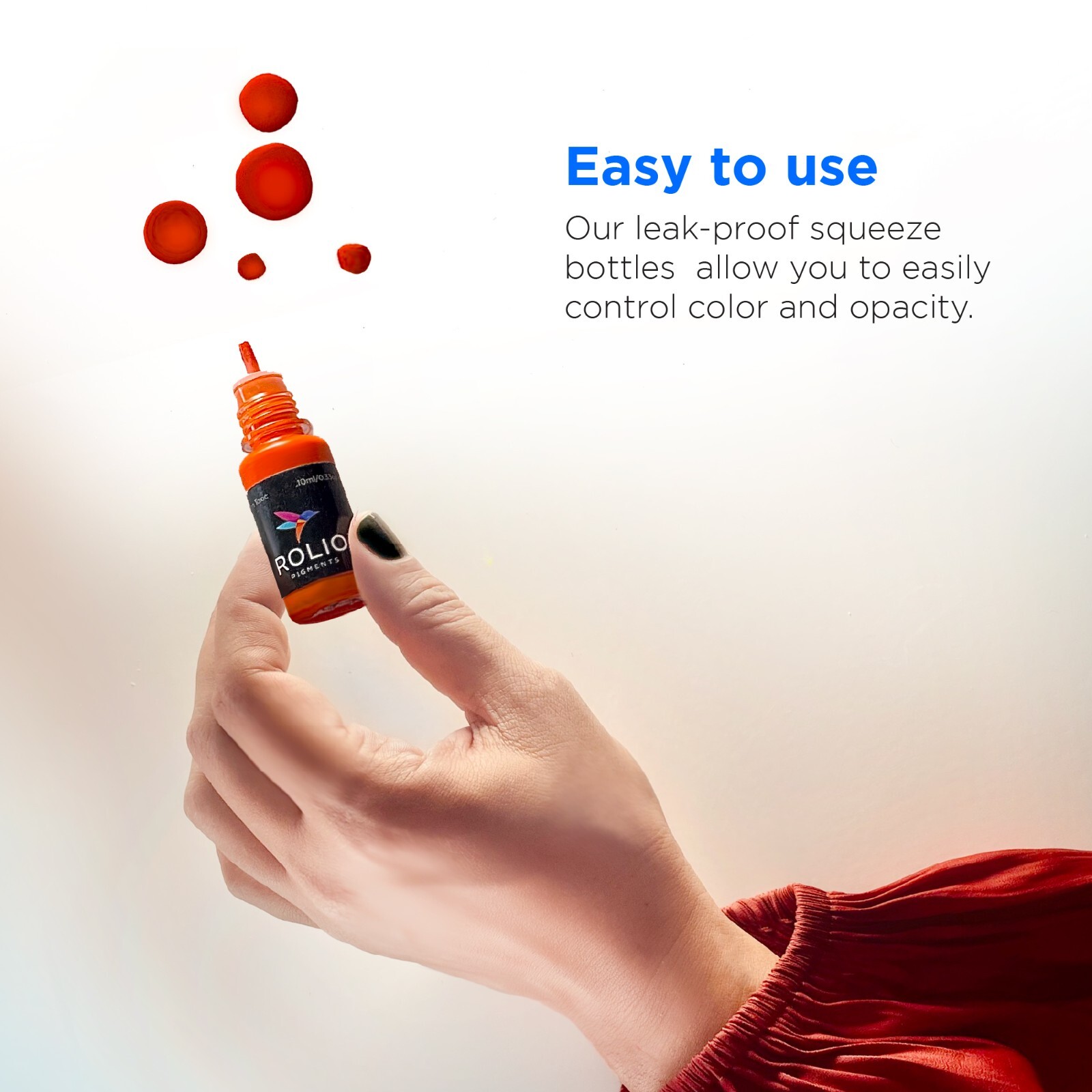 Rolio Resin Liquid Pigment Transparent Colors - 24 vibrant colors 0.33 oz/10 ml