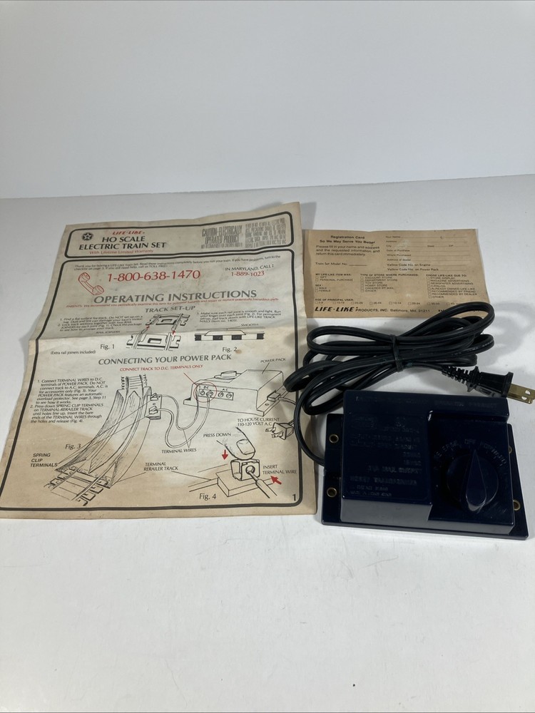 HO & N Scale Power Pack Life-Like Train Control Transformer -Tested