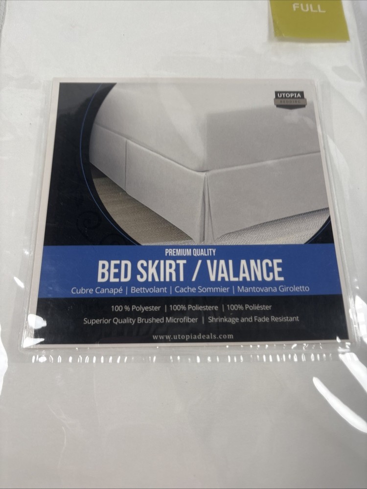 UTOPIA BEDDING FULL BED SKIRT 100% Polyester MicroFiber