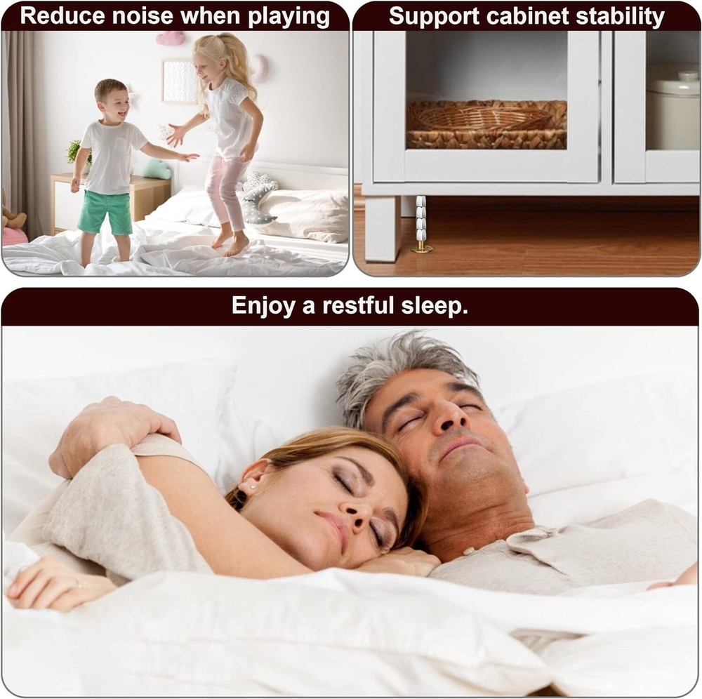 Adjustable Threaded Bed Frame Stabilizer - Stop Shaking & Enhance Sleep Quality