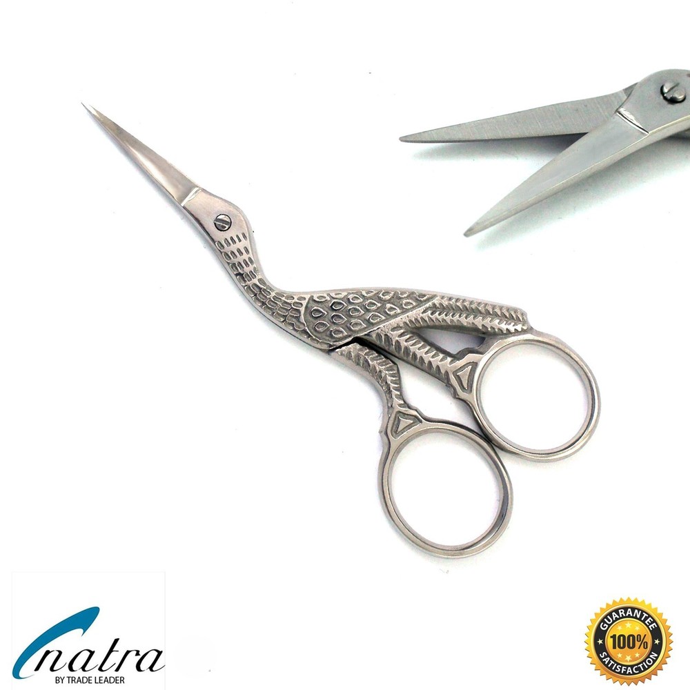 Storchschere Stickschere Thread Scissors Nähenschere Handarbeitschere 3 1/2in
