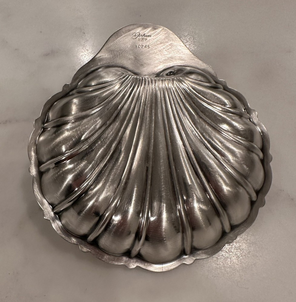 Gorham 5” Silver Plate Koi Fish Decorative Clam Shell Candy Trinket Dish YC 245