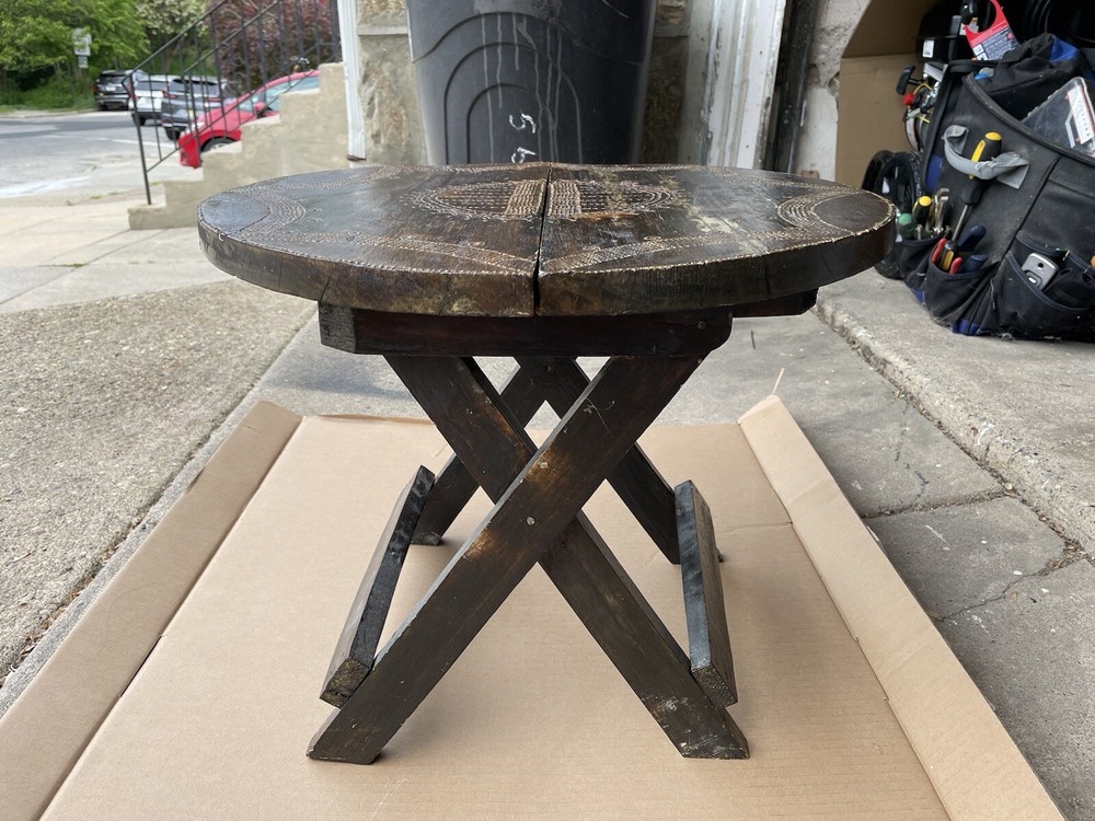 Foldable Wooden Suzy Stool Made in Ghana
