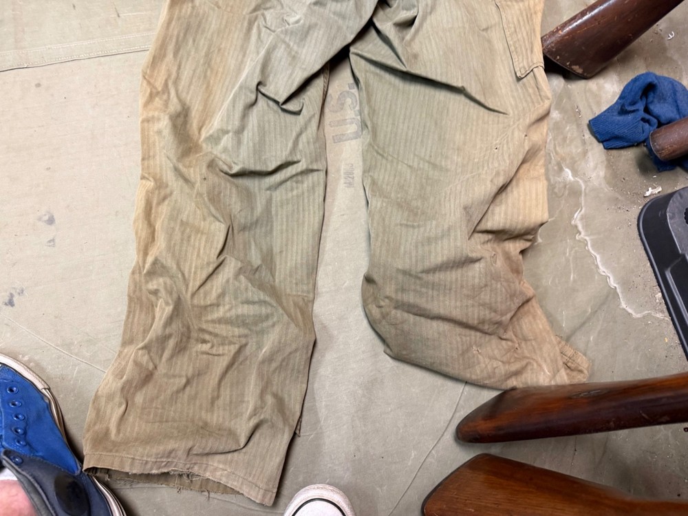 ORIGINAL WWII US ARMY HBT OVERALLS COVERALLS-MEDIUM/ LARGE 42R