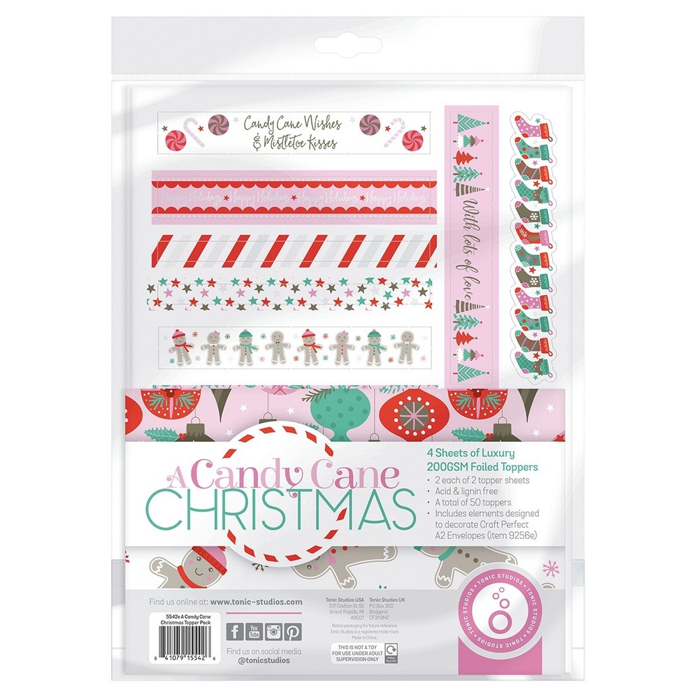 Tonic Studios Topper Set-A Candy Cane Christmas