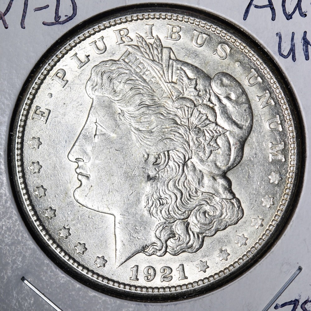 1921-D Morgan Silver Dollar CHOICE AU+/UNC E346 REF