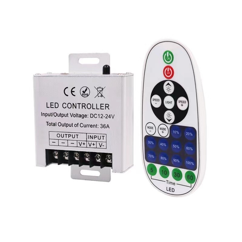 DC12-24V Single Color LED Light Strip Dimmer Wireless Remote Controller Dimmer