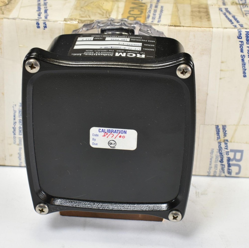 RCM Industries 1/2-71-R-2000#/HR-E Flow Meter / FlowMeter