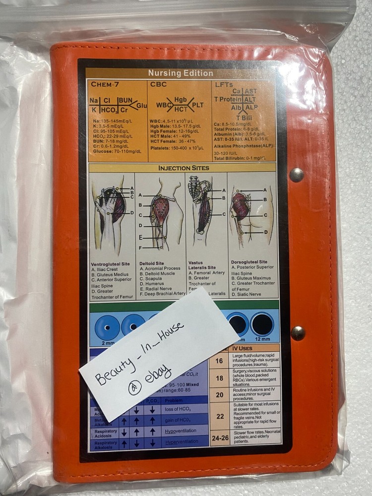 Nursing Edition Clipboard Folding Pocket Reference Clipboard 