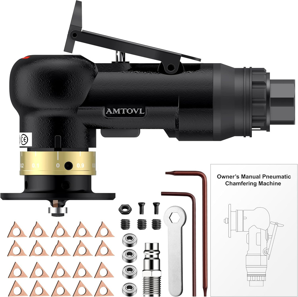 Pneumatic Chamfering Tool - Mini Air Chamfer Tool with 10 C-Angle & 10 R-Angle B