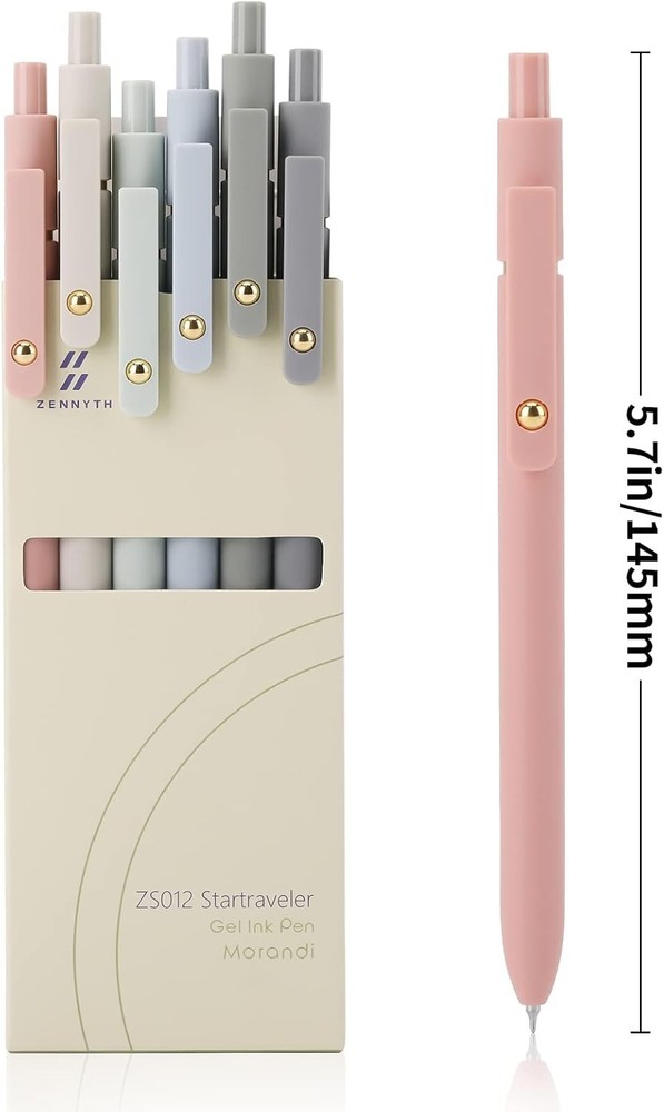 Quick-Drying Ink Rollerball Pens 24 Pcs Morandi-Black