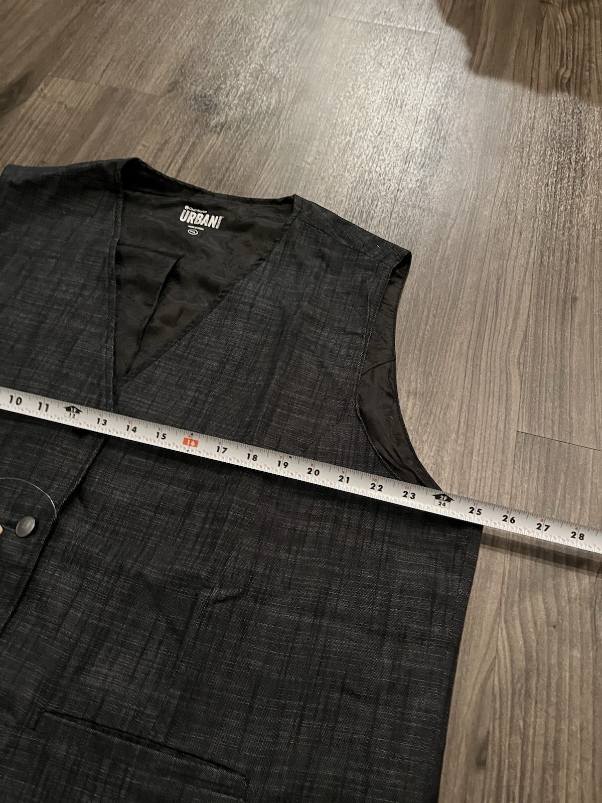 Chef Works Urban Collection Fairfax Vest Black Gray Button Front 2XL NWT