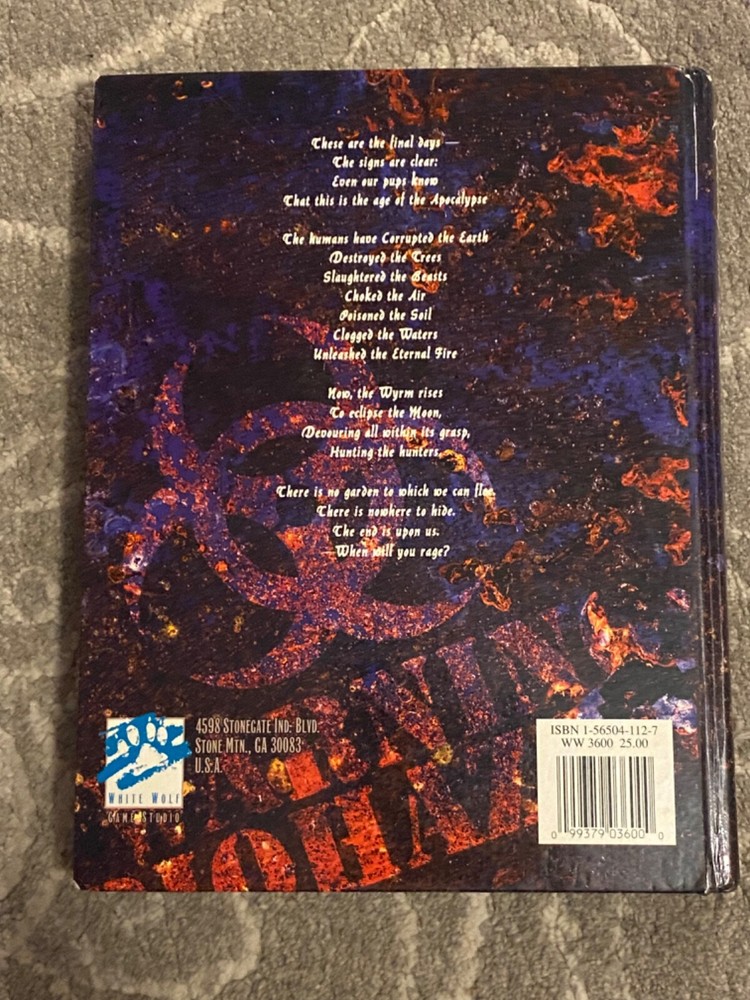 Werewolf: The Apocolypse Set-Rulebook + Guidebook + 2 sourcebooks + Tribe Book