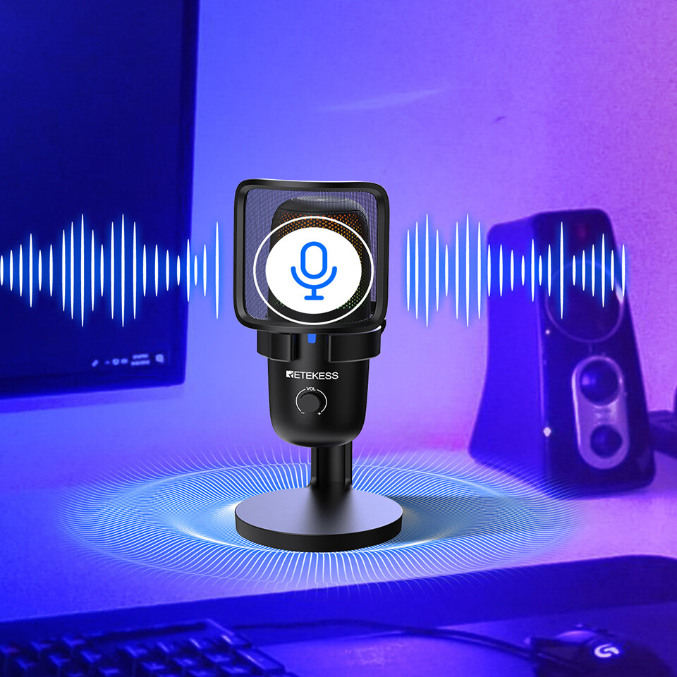 Retekess TG201 Wireless Gaming Microphone USB Condenser Live Streaming System