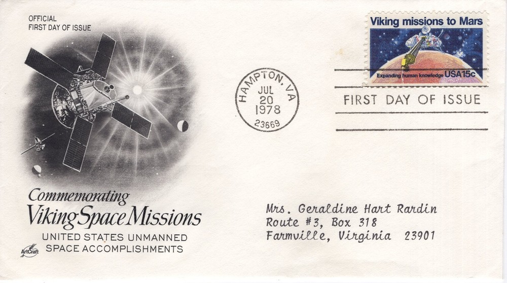 COMMEMORATING VIKING SPACE MISSIONS -  1978  - DC3645