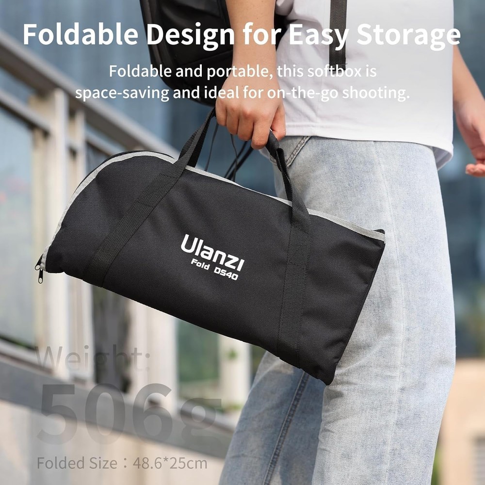 Ulanzi 40CM Mini Bowens Mount Octagon Softbox Octagonal Speedlite, Studio Flash