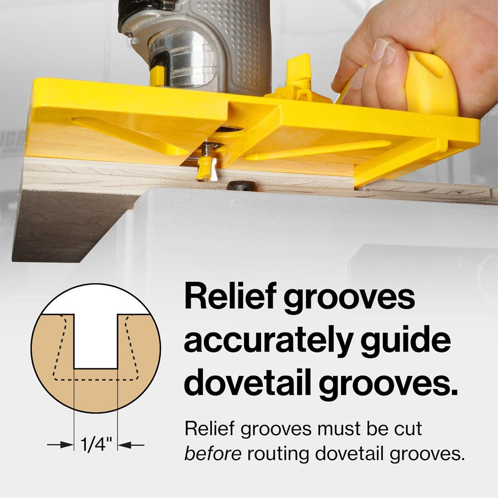 MICROJIG Matchfit Grid Router Guide, Woodworking Precision Tools for Dovetail Tr