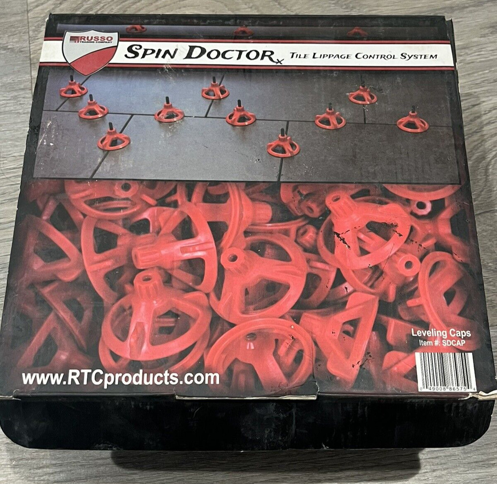 Rus Spin Doctor Tile Leveling System Caps 100 Piece Box Lippage Control SDCAP