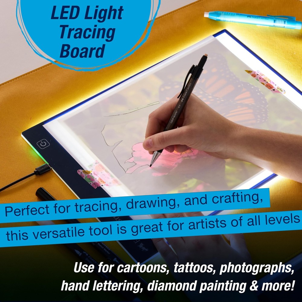 Faber-Castell LED Light Tracing Board: Adjustable Up Drawing White