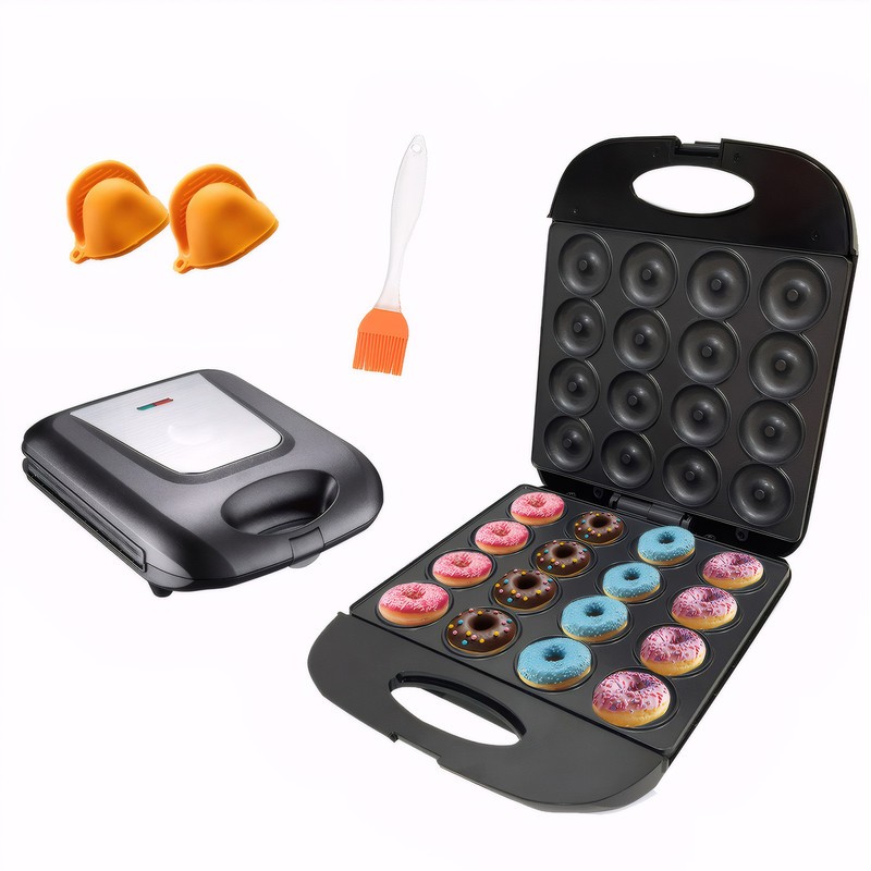 16 delicious Mini Electric Donut Maker Non-Stick Machine for Breakfast Snacks