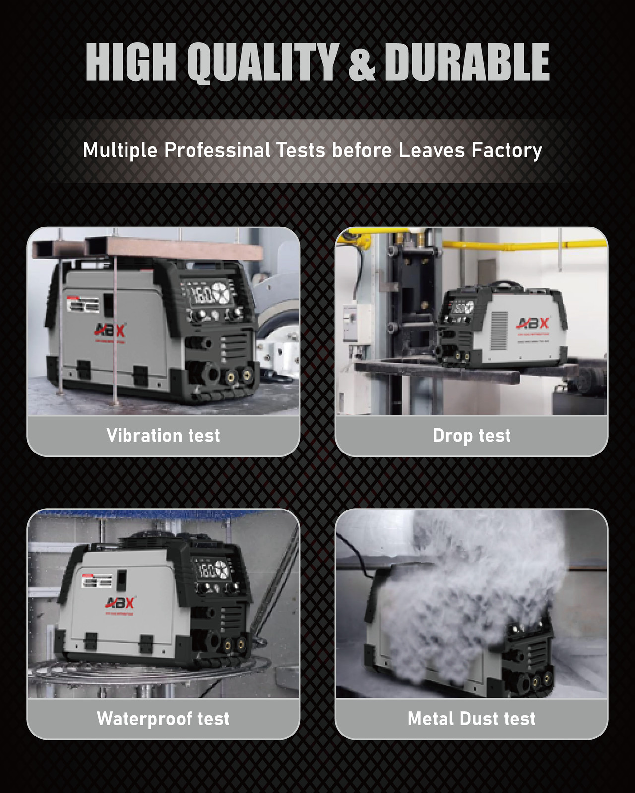 5-in-1 ABX MAG160 Welder: MMA/MIG/FLUX-CORED/TIG/Spot Profor Home/Industry