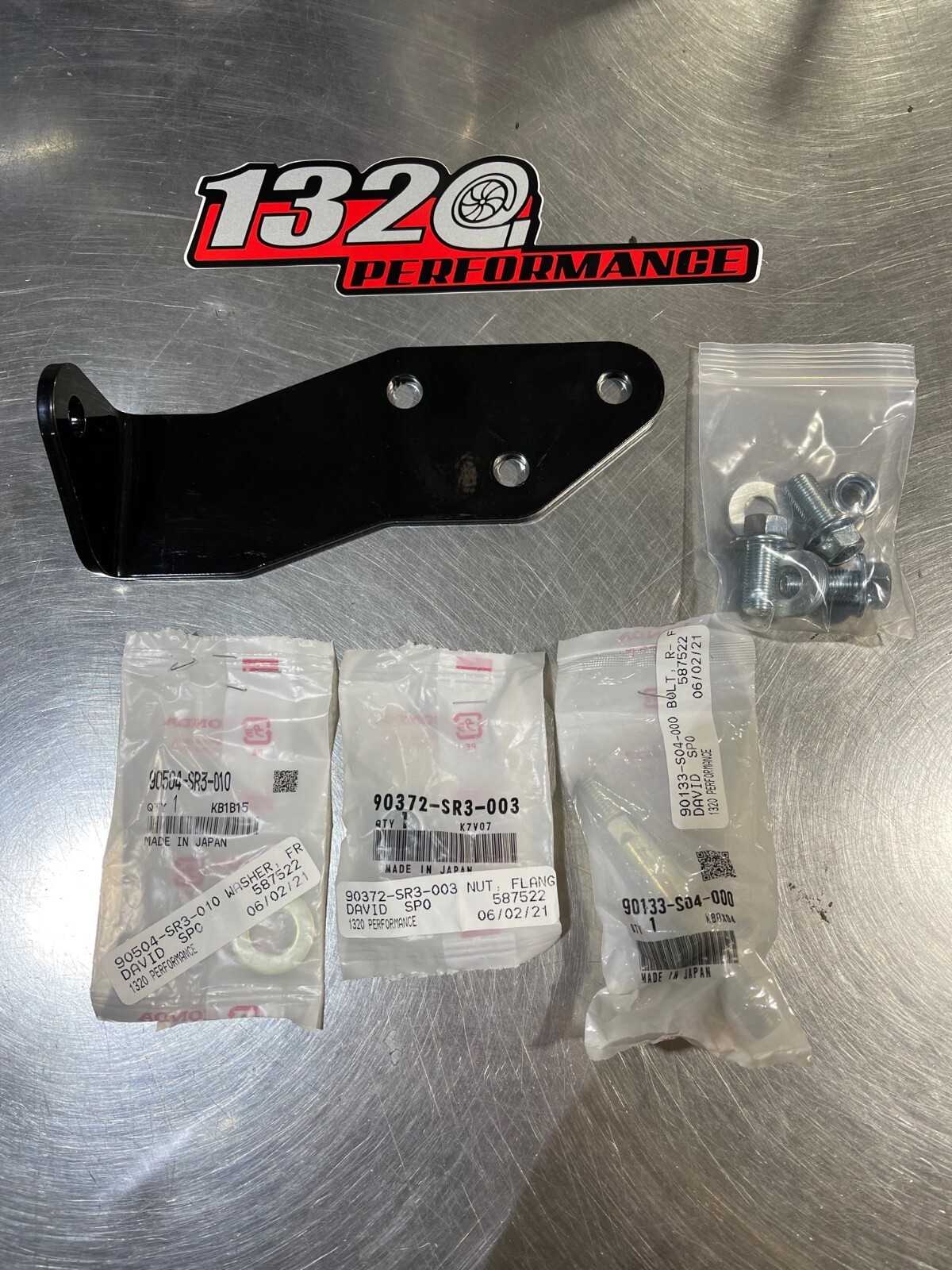 1320 B Series Low Profile Torque Mount Bracket kit OE B16 B18 EG EK DC2 Civic BK