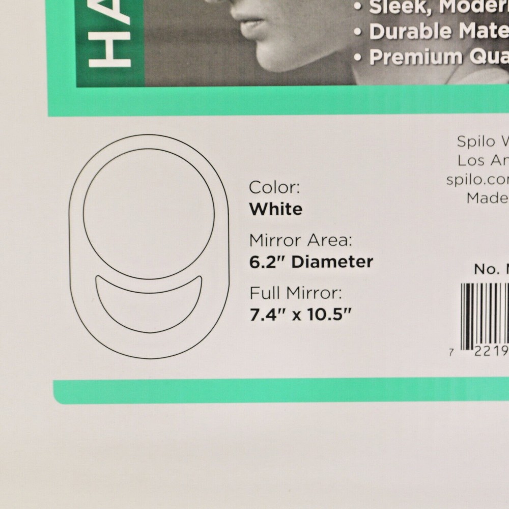 SPILO OVAL STUDIO MIRROR 7.4'' X 10.5" MAKEUP MIRROR