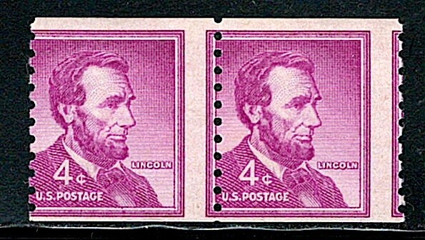 Mint US Errors Pair of (Misperf) Stamp,Scott# 1058,(MNH)