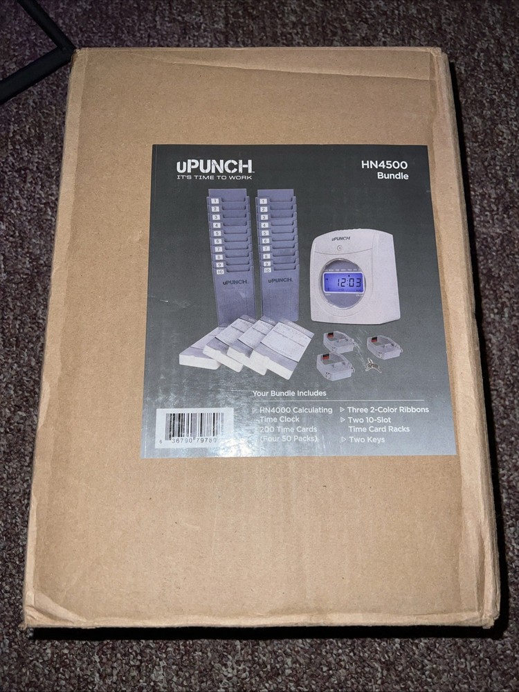 uPunch Advanced Calculating Time Clock Bundle for Small Business, Model: HN4500