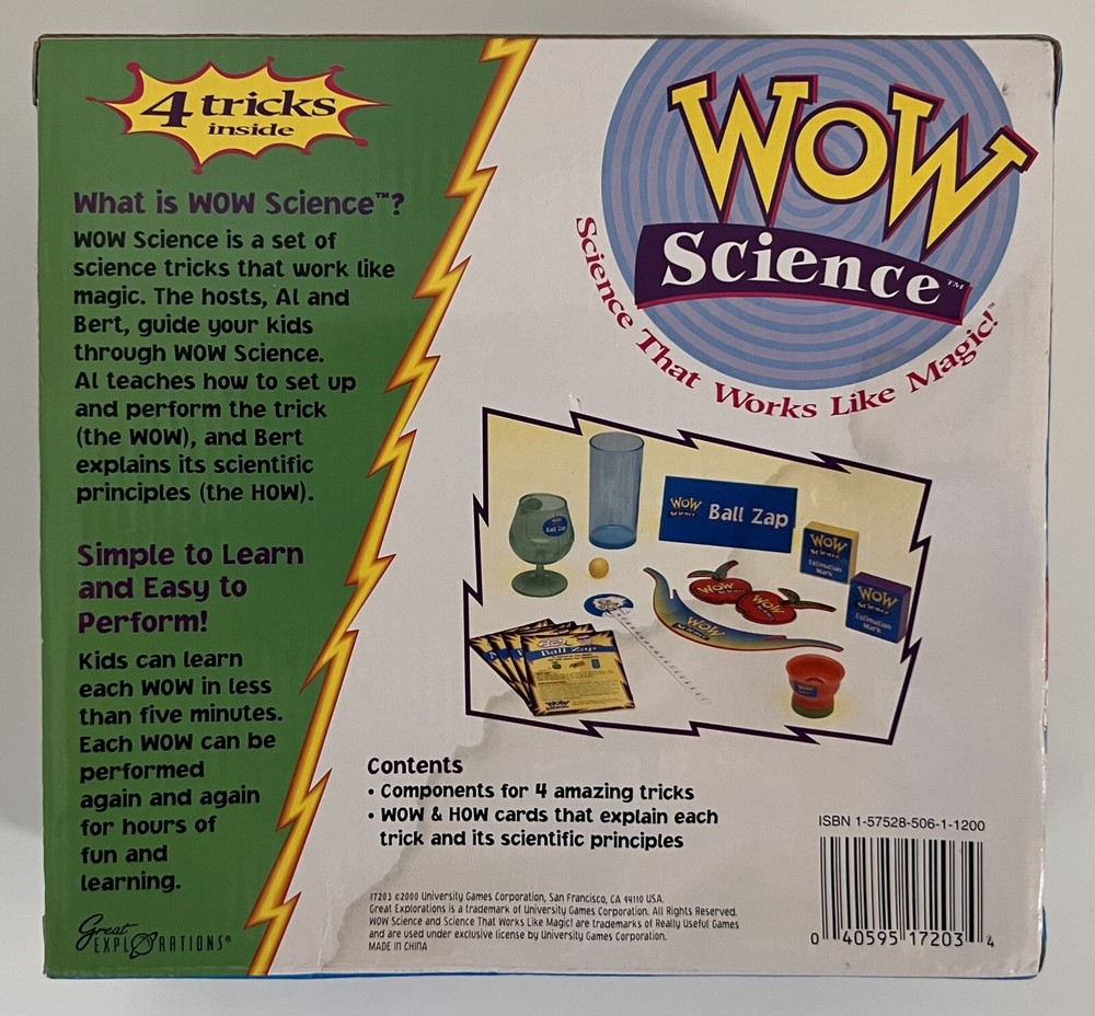 WOW Science Mind Over Matter Magic Kit- Perform Seemingly Impossible Acts! NIB