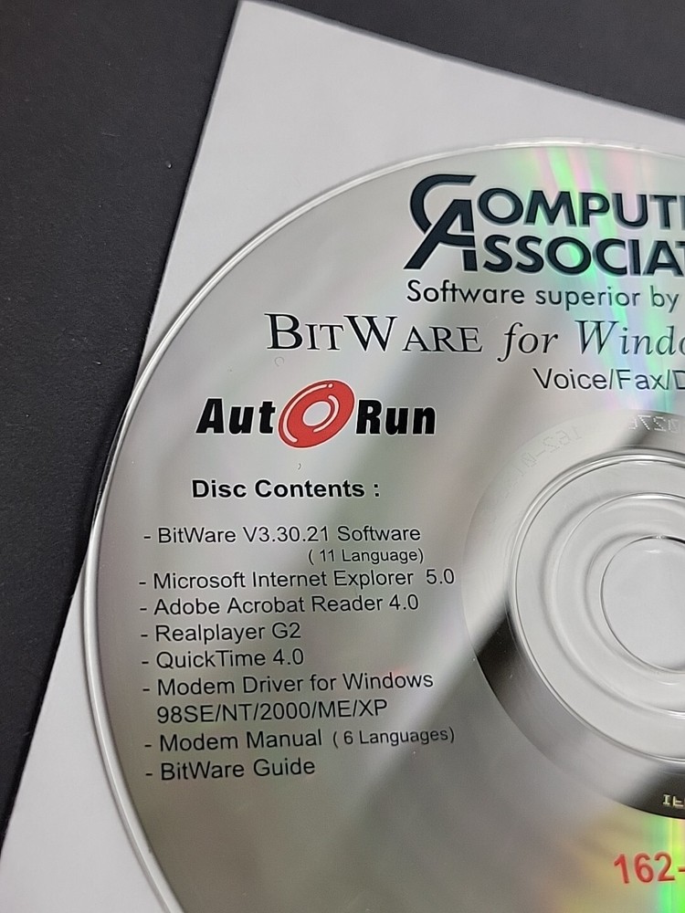 Bitware V3.30.21 Software For Windows Voice Fax Data CD-Rom Disc Only