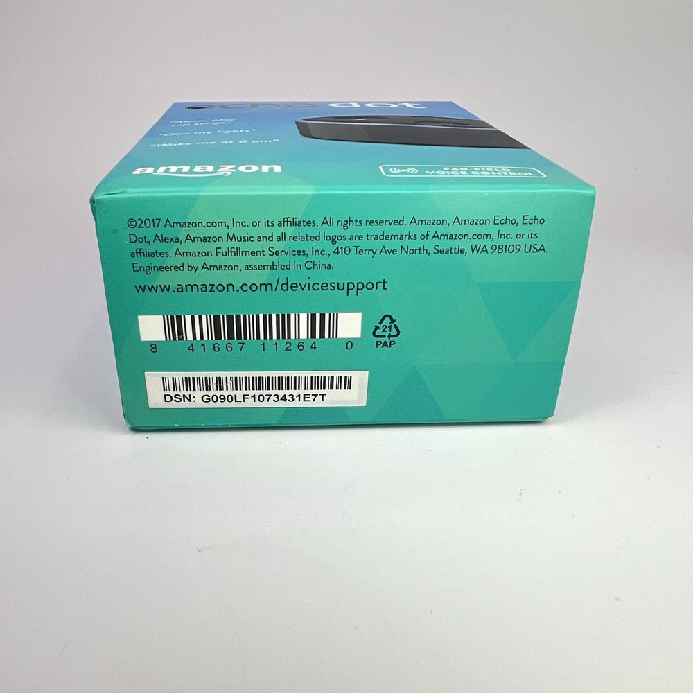 AMAZON ECHO DOT ( 2ND GENERATION) BLACK (2017) NEW