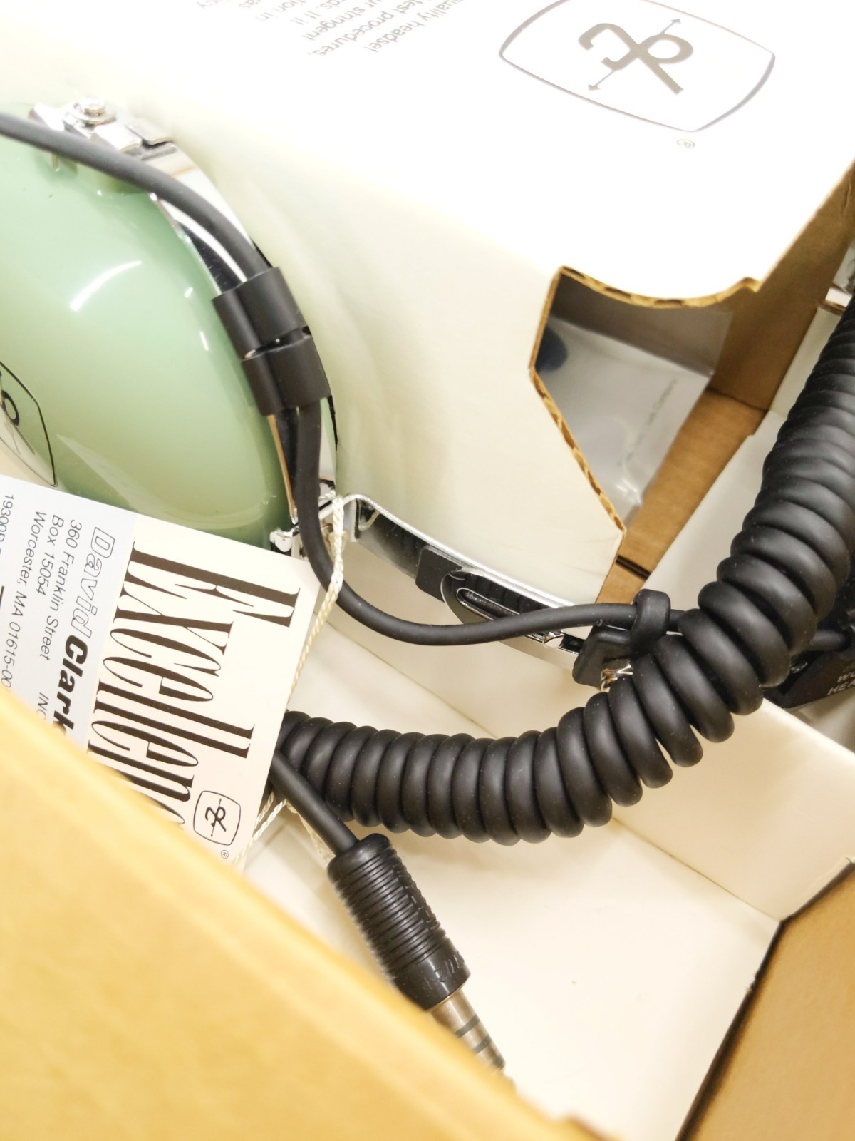 David Clark 40301G Aviation Headset Burlington Northern Railroad New Never Used