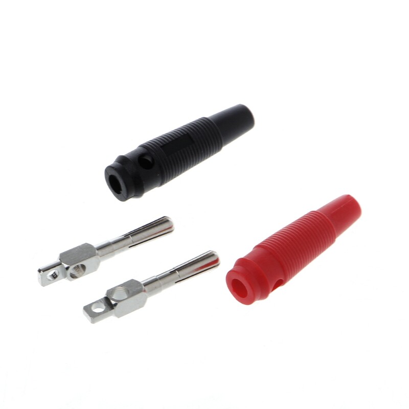 10 Pcs 32A 4mm Banana Plug High Current Insulated Shrouded Stackable Connector S