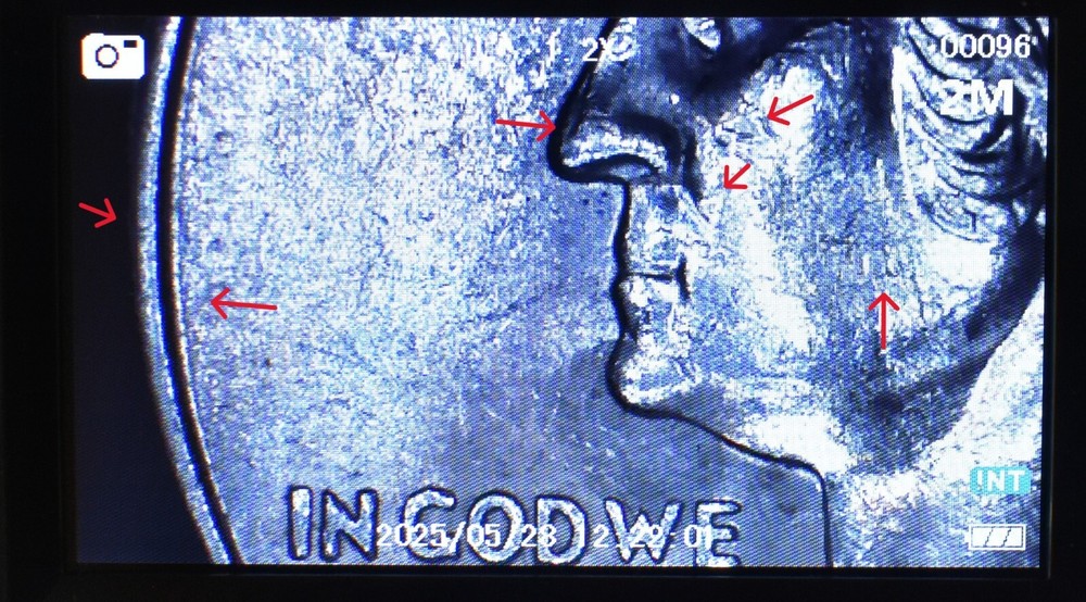 1996 P Quarter Error Broad Struck, Die Chips, Doulble Die Multi Errored