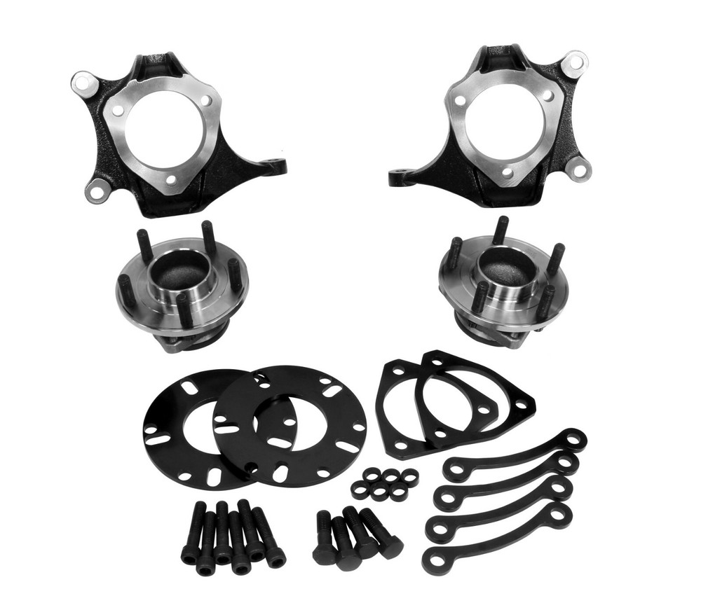 CPP Mustang II IFS 13" Corvette Style 2" Drop Spindle and Hub Kit 5x4.75