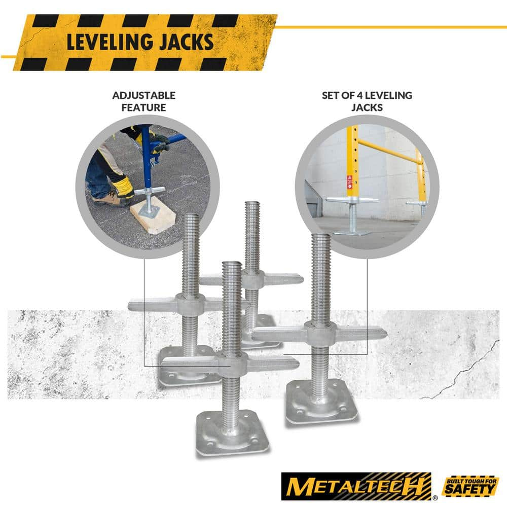 Scaffolding Platform Leveling Jack 4Pc Steel Baker Style Foundation Construction