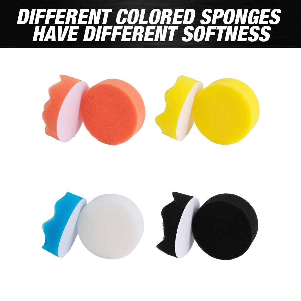 30 Pcs 3 inch Buffing Polishing Pads for Drill Adapter Car Auto Polisher