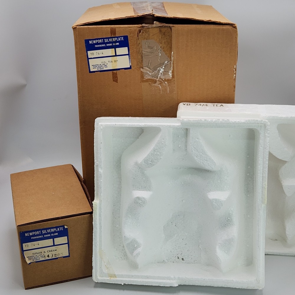 Vintage Gorham Newport Silverplate 4 Pc. Tea Coffee Set YB74 NOS Open Box