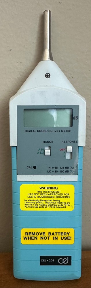 Casella CEL Instruments CEL-231 Digital Sound Meter Survey