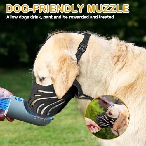 Soft Breathable Dog Muzzle, Adjustable Basket for Chewing & Biting Prevention, X