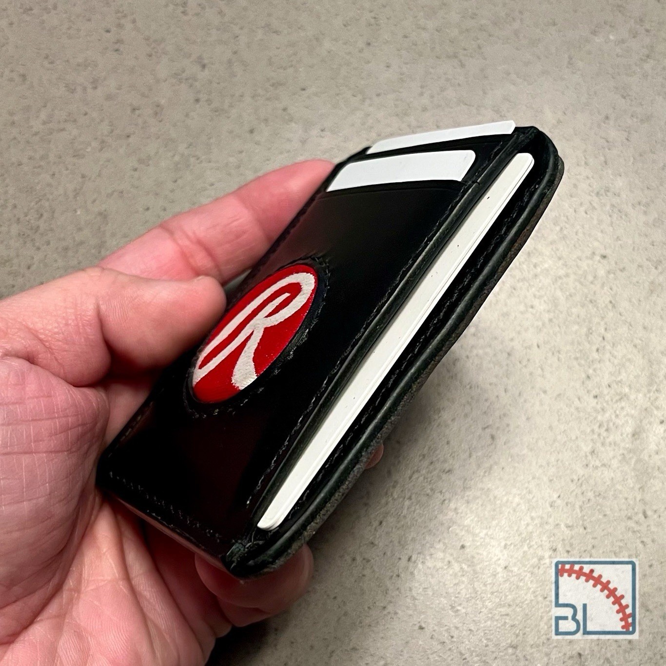 Rawlings W/ Logo Leather Baseball Glove Wallet / Card Holder