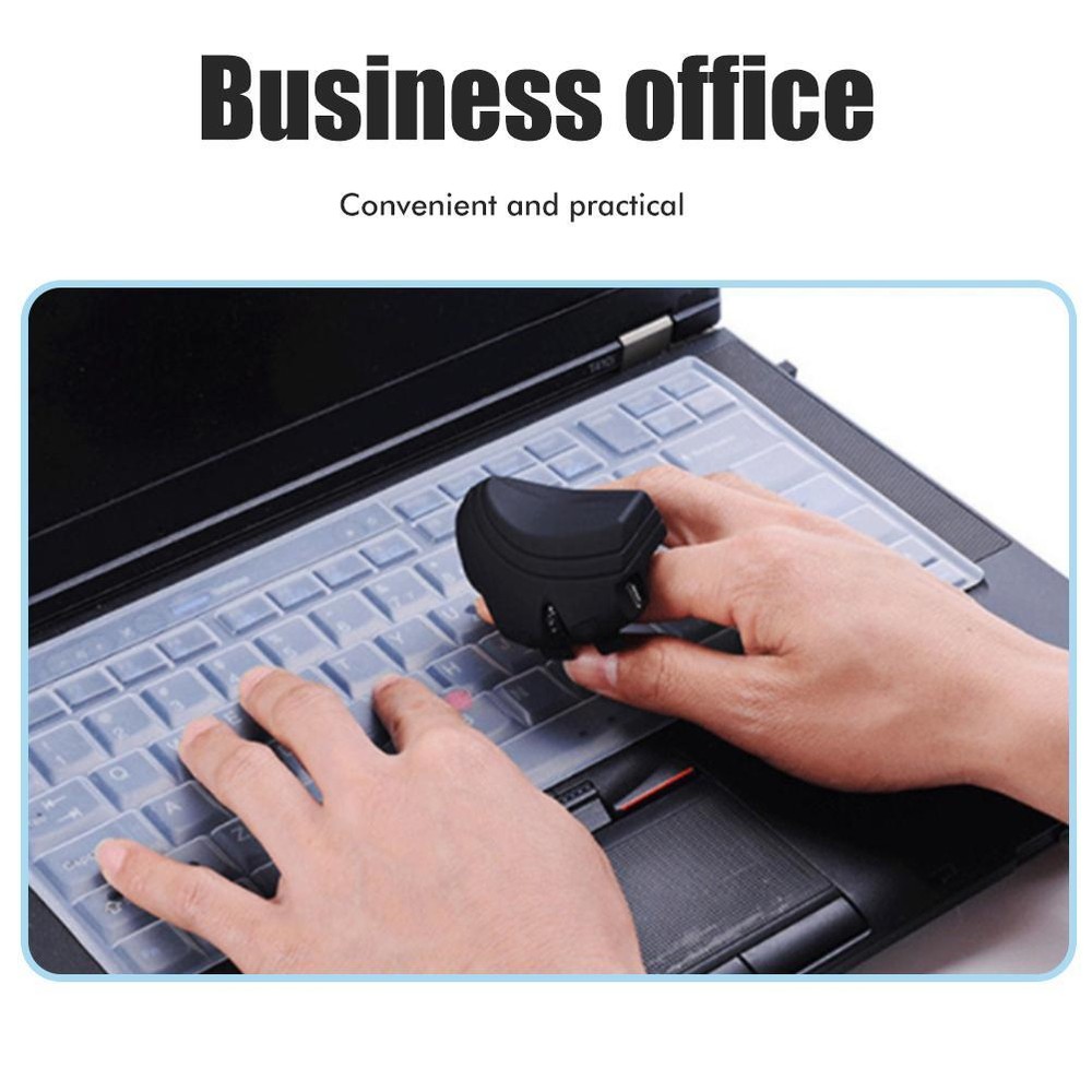 Mini Bluetooth-compatible Wireless Finger Ring Mouse Ergonomic Handheld Optical