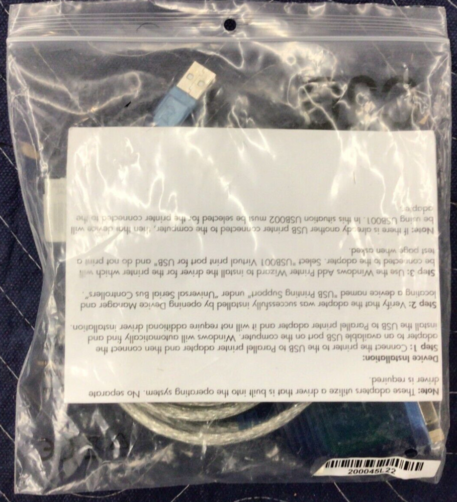 C2G 6Ft USB to DB25 Parallel Printer Adapter Cable-RJ-45, 110 punchdown