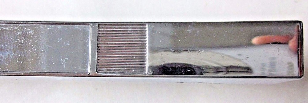 Drawer Cabinet Door Pull Handle Chrome Repurposed Concave Ribbed 4" Centers MCM